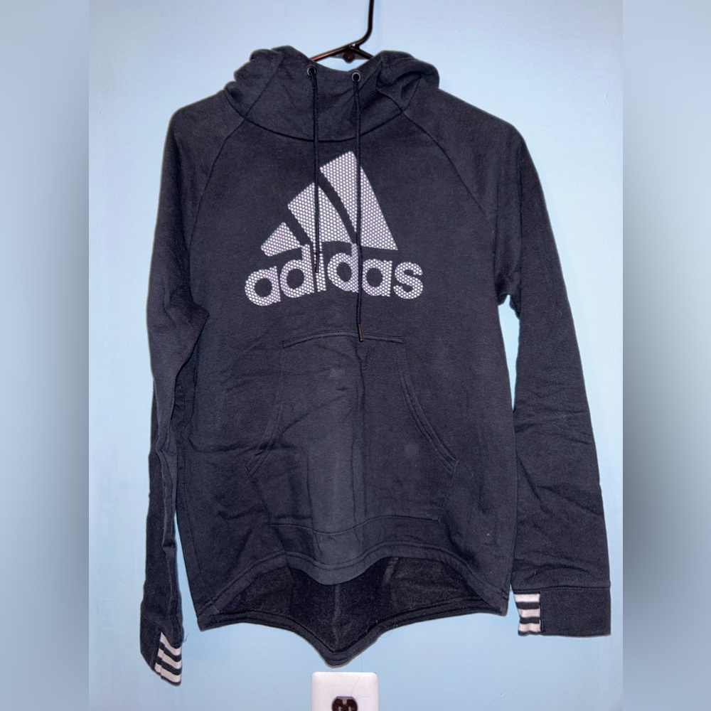 adidas Trefoil Three Stripe Hooded Sweatshirt